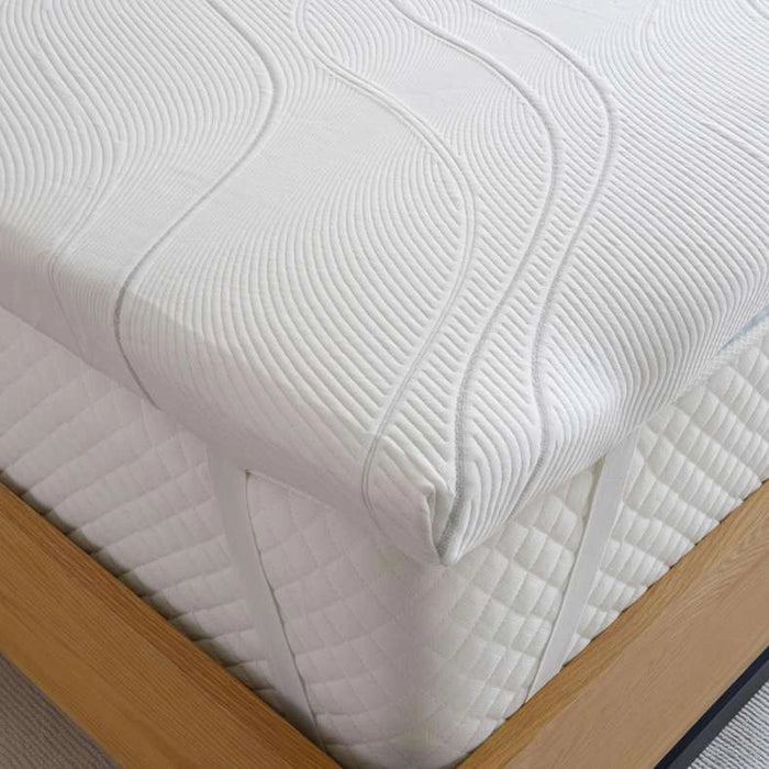 Ultra Cool Gel Memory Foam Queen Mattress Topper 160X200X7Cm - White