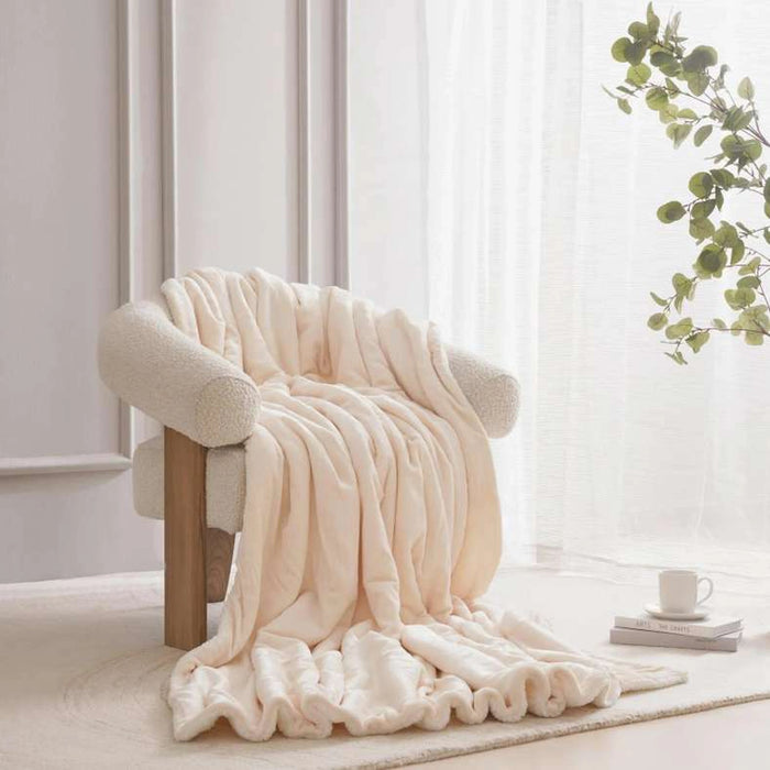 Ultra Cozy Sherpa Blanket 200X240Cm-Cream