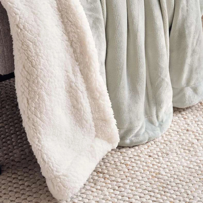 Ultra Cozy Sherpa Blanket 200X240Cm-Pale Aqua