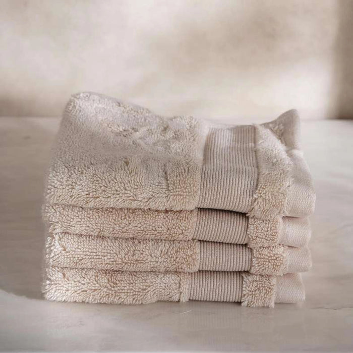 Ultra Luxe 780 Gsm Turkish Cotton 4Pk Fingertip Towel 30X30 Cm - Sand