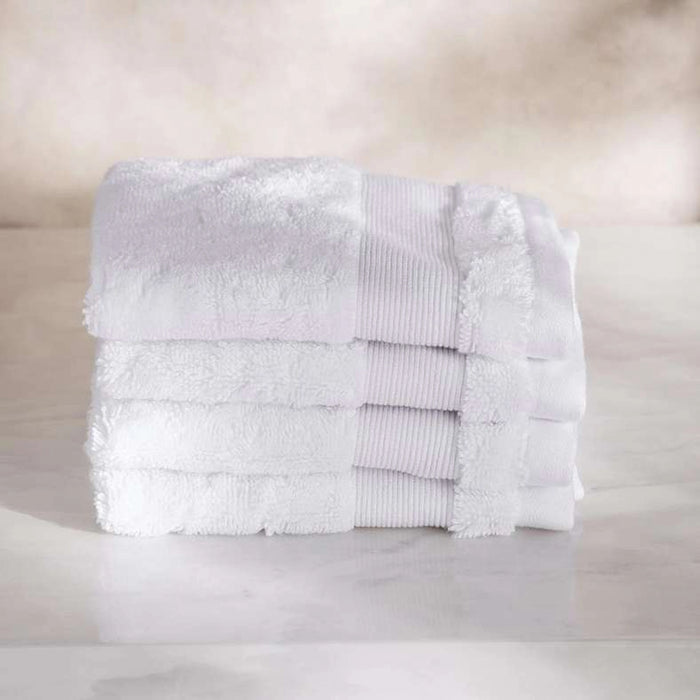 Ultra Luxe 780 Gsm Turkish Cotton 4Pk Fingertip Towel 30X30 Cm - White