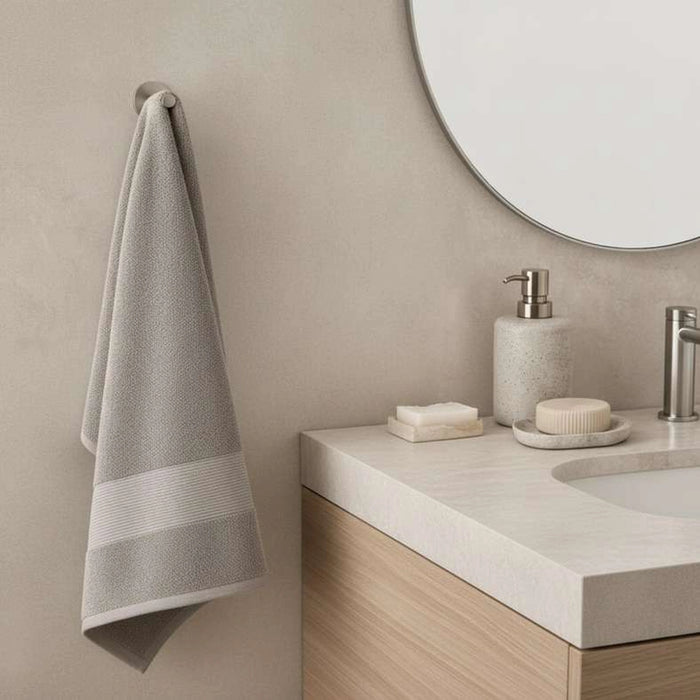 Ultra Luxe 780 Gsm Turkish Cotton Hand Towel 50X90 Cm-Nickle