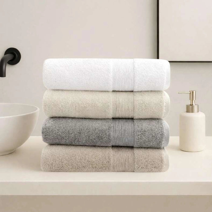 Ultra Luxe 780 Gsm Turkish Cotton Hand Towel 50X90 Cm-White