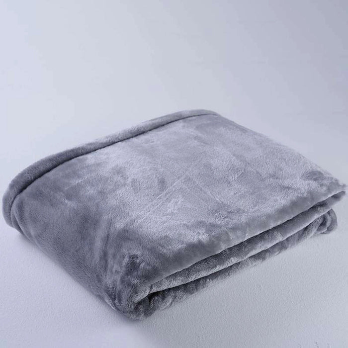 Ultra Plush Blanket 220X240cm-Grey Pan Home