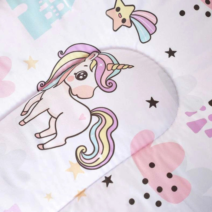 Unicorn 2-Piece Toddler Comforter Set 110X125Cm- Peach