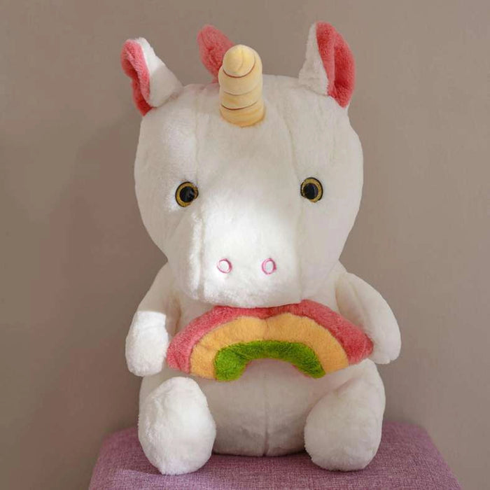 Unicorn Cuddly Fur Toy 48X26X25Cm - White