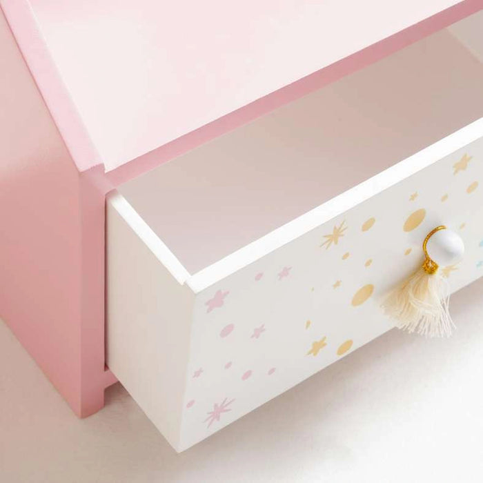 Unicorn Kids Jewellery Storage Box With Mirror-22X12X40Cm -Pink