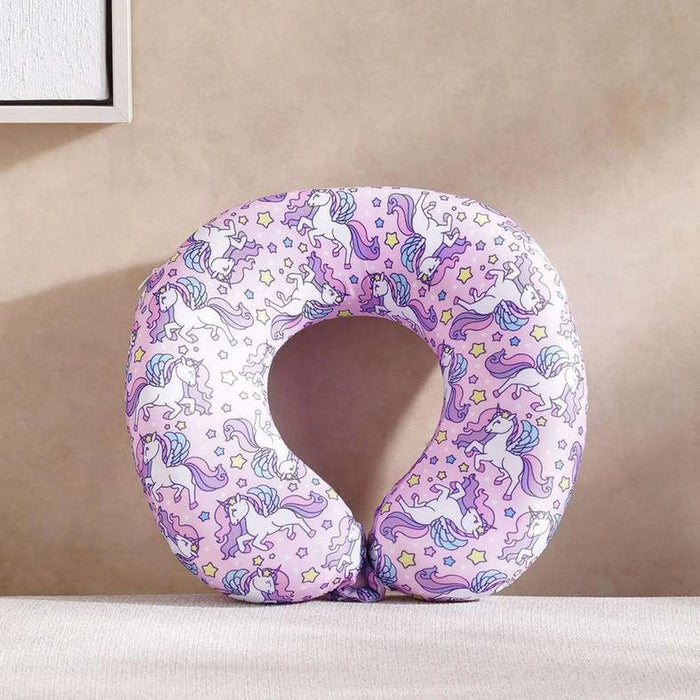 Unicorn Memory Foam Kids Travel Pillow 23X23X8Cm - Pink