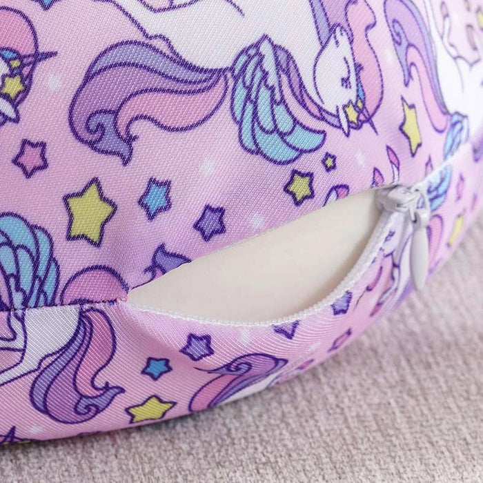 Unicorn Memory Foam Kids Travel Pillow 23X23X8Cm - Pink