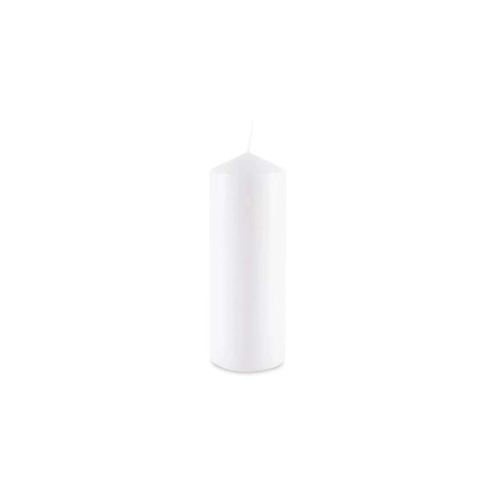 Unscented Pillar Candle Dia 7X19Cm - White
