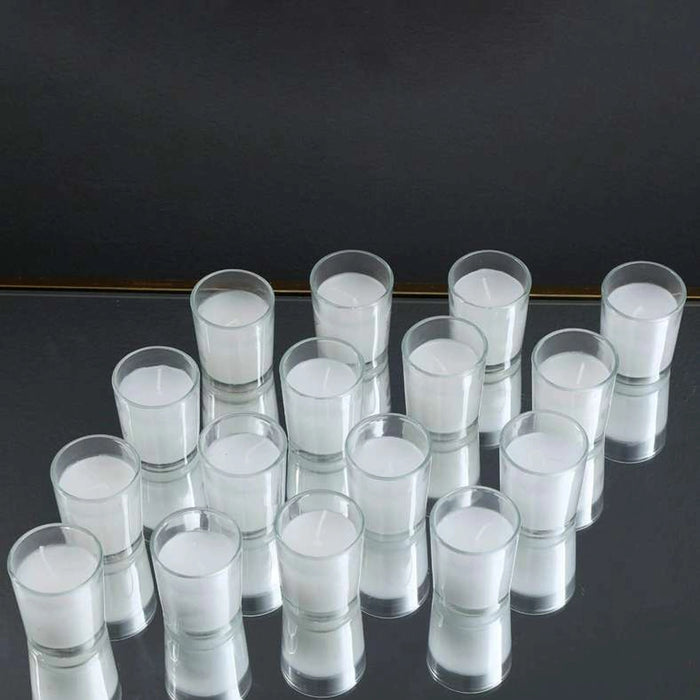 Unscented White Glass 16 -Piece Votive Candle - 8 Hrs