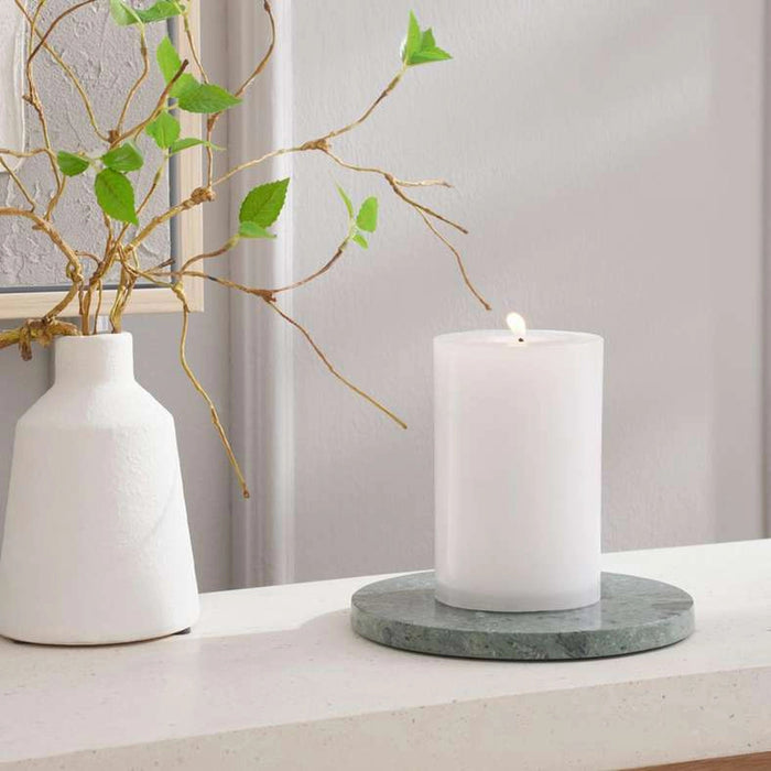 Unscented White Pillar Candle - 55 Hrs Pan Home