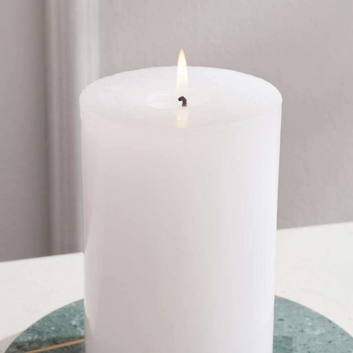 Unscented White Pillar Candle - 55 Hrs Pan Home