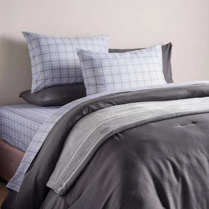 Urban Home 8-Piece King Bed In A Bag Set 240X260Cm - Grey