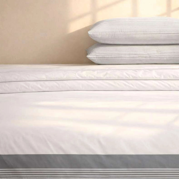 Urban Studio Horizon Printed 3-Piece Queen Comforter Set 160X240Cm -White/Grey