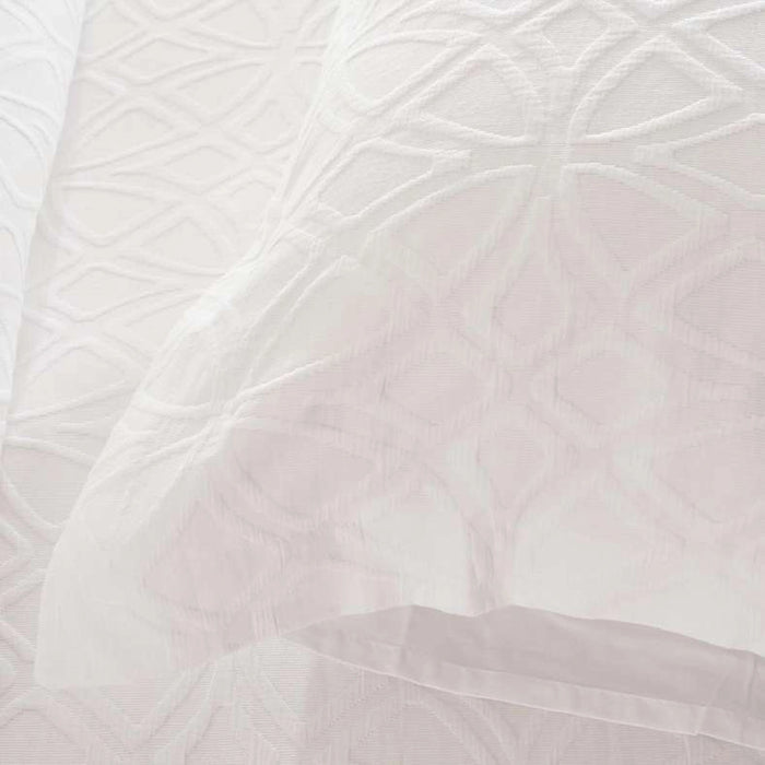 Urban Studio Nicole Matelasse Jacquard 3-Piece King Duvet Cover Set 230X220Cm - White