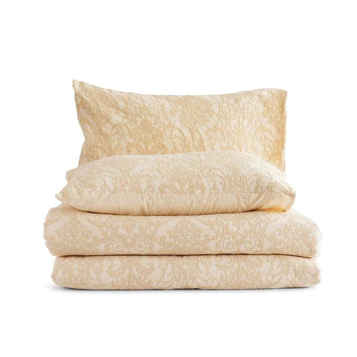 Urban Studio Savoy Matelasse Jacquard 3-Piece King Comforter Set 240X260Cm - Corn Husk