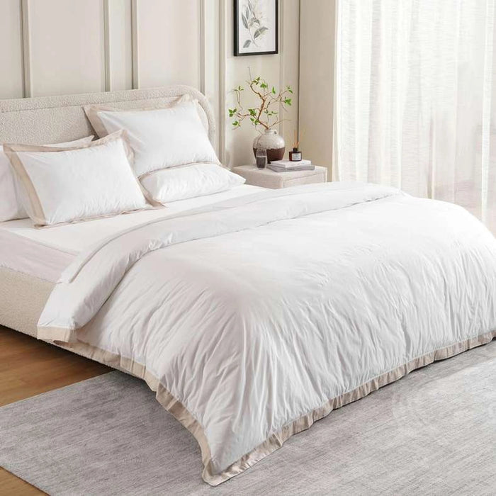 Urban Studio Unique Applique 3-Piece Super King Duvet Cover Set 260X220Cm - Beige