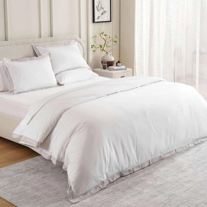 Urban Studio Unique Applique 3-Piece Super King Duvet Cover Set 260X220Cm - Grey