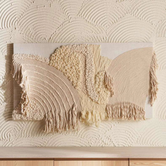 Urban Tribe Framed Handmade Wall Art 60X110Cm - Natural