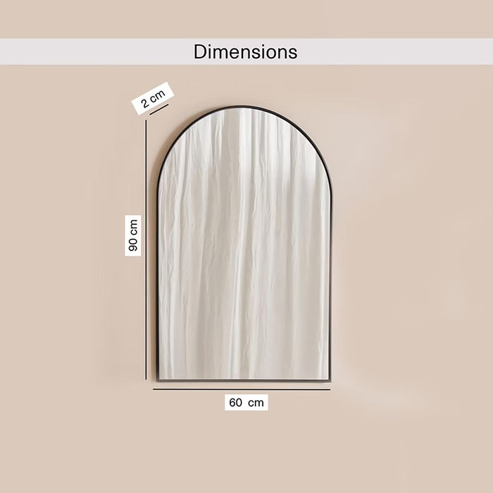 usher wall mirror 60x90cm - black Pan Home