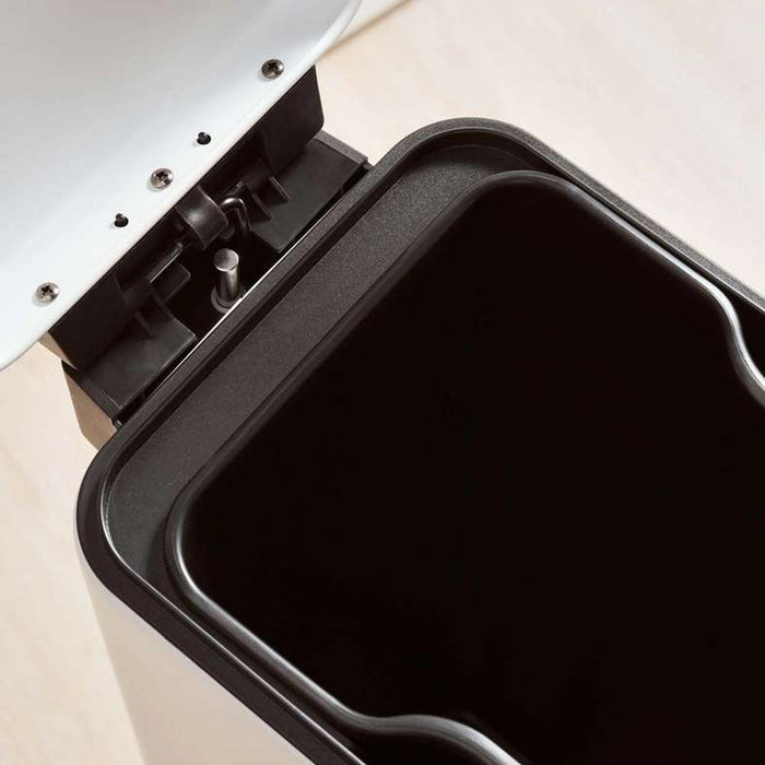 Vale Soft Close Metal Pedal Bin With Fingerprint Resistant 20L 20.8X37.5X61Cm- White