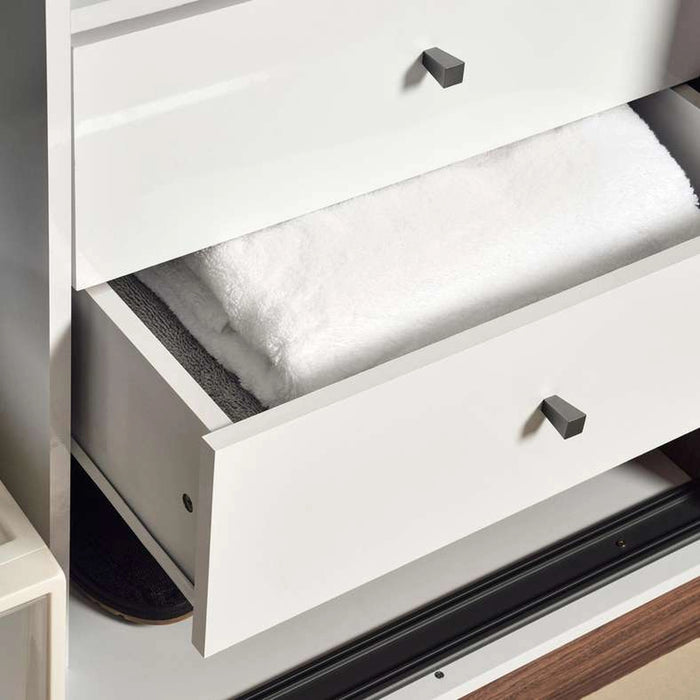 Valencia 2 Door Sliding Wardrobe - Walnutwhite Gloss