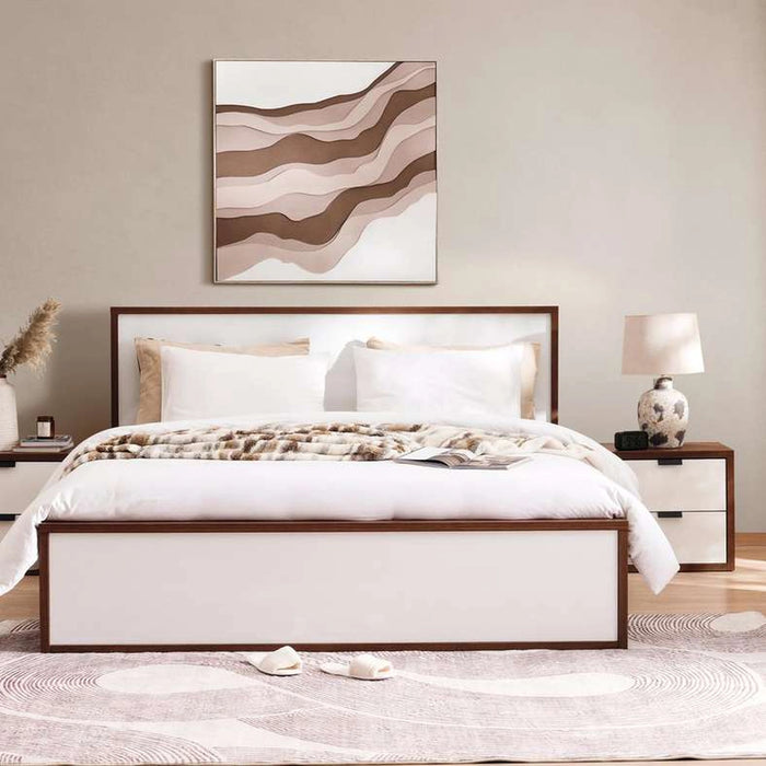 Valencia 5 Pc Bedroom Set 180X200 Cm - Walnutwhite Gloss