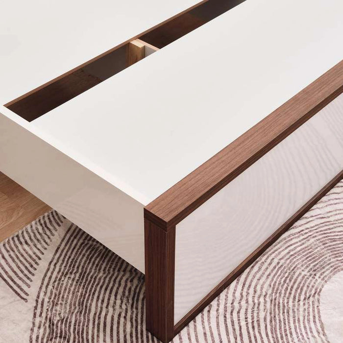 Valencia 5 Pc Bedroom Set 180X200 Cm - Walnutwhite Gloss