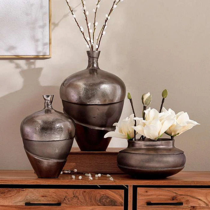 Valente Metal Decor Vase 24X24X38Cm - Antique Gold
