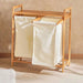 Valet Bamboo Frame Laundry Hamper 73Cm - Natural Pan Home