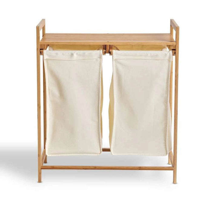 Valet Bamboo Frame Laundry Hamper 73Cm - Natural Pan Home