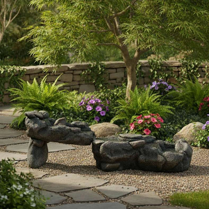 Valley Polyresin Floor Fountain 155X56X52Cm - Grey