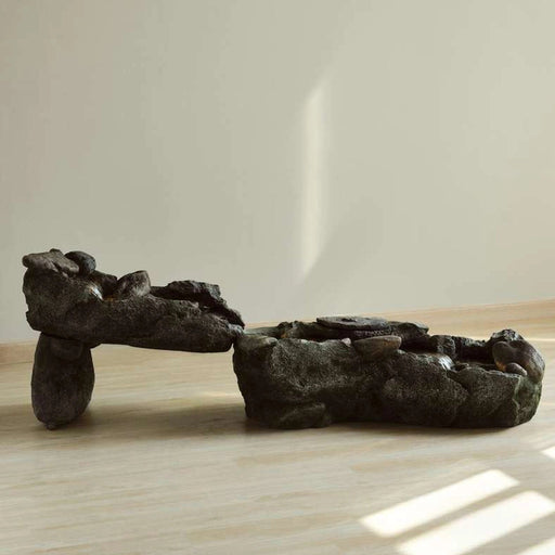 Valley Polyresin Floor Fountain 155X56X52Cm - Grey PAN HOME