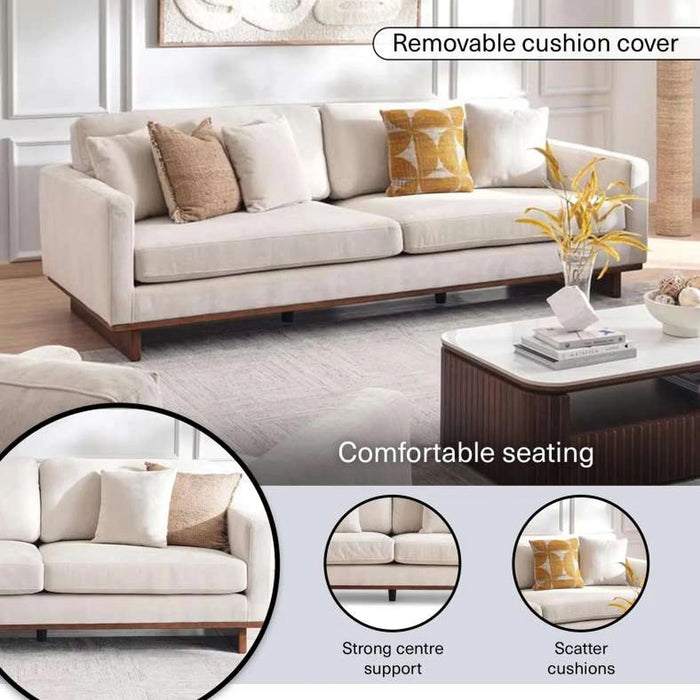 Vandala 3 Seater Sofa - Beige