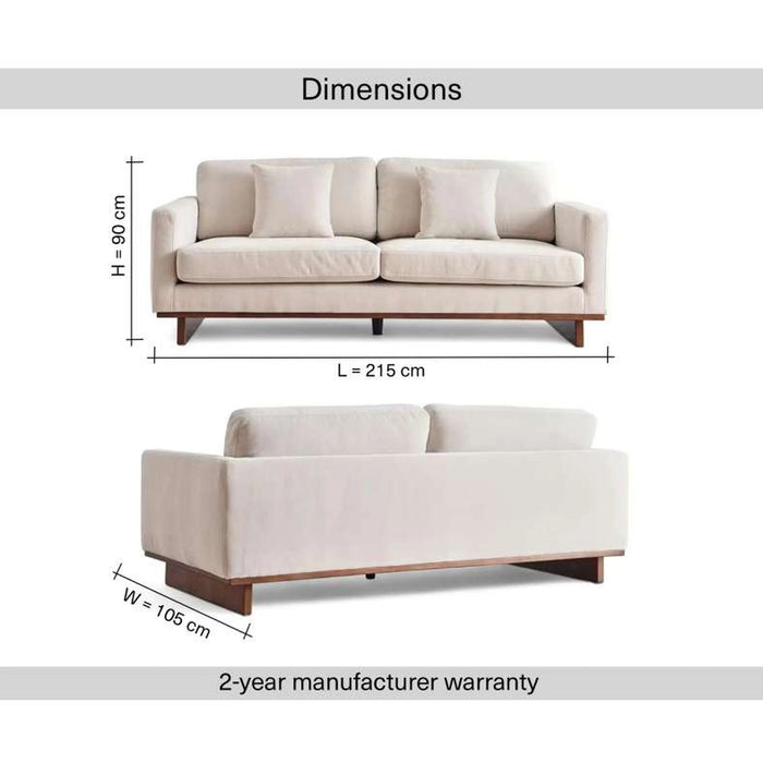 Vandala 3 Seater Sofa - Beige