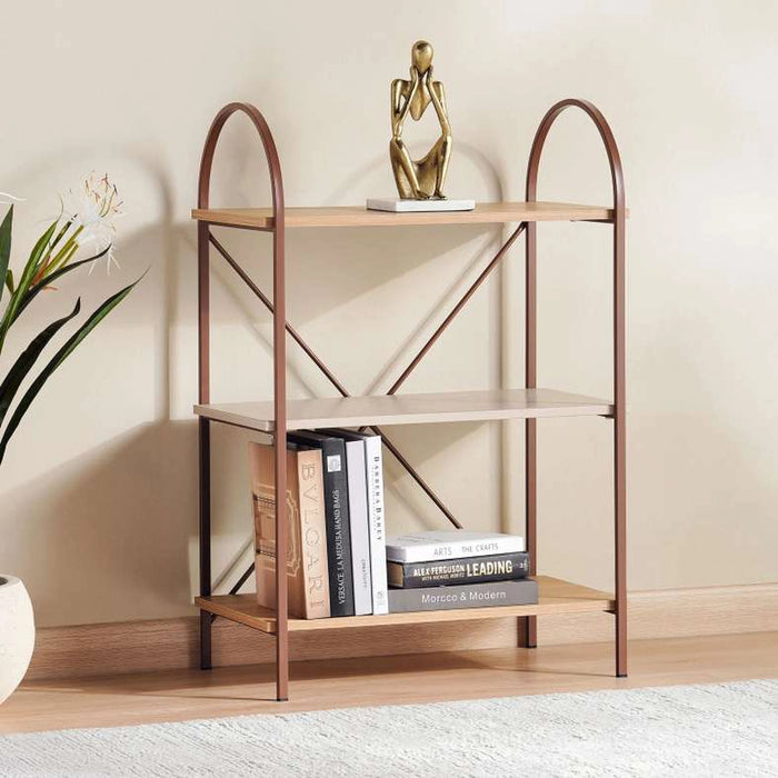 Vander Shelving Unit 3 Tier - Cream & Natural