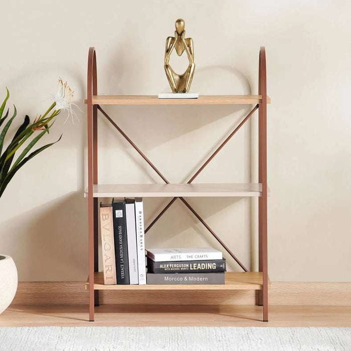 Vander Shelving Unit 3 Tier - Cream & Natural