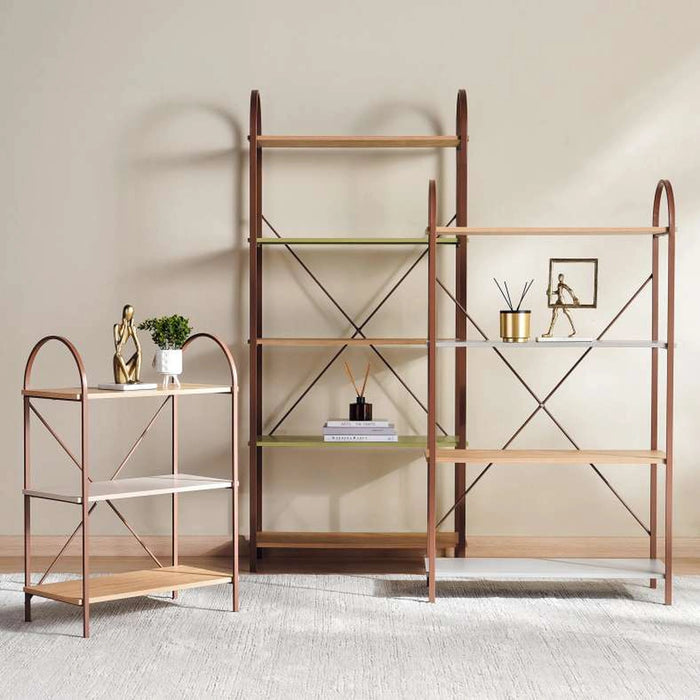 Vander Shelving Unit 3 Tier - Cream & Natural