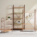 Vander Shelving Unit 5 Tier - Green & Natural Pan Home