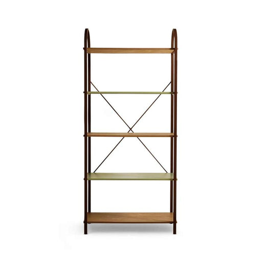 Vander Shelving Unit 5 Tier - Green & Natural Pan Home