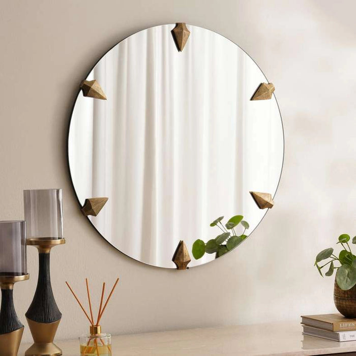 Vaso Handmade Aluminium Round Wall Mirror 76X3X76 - Gold