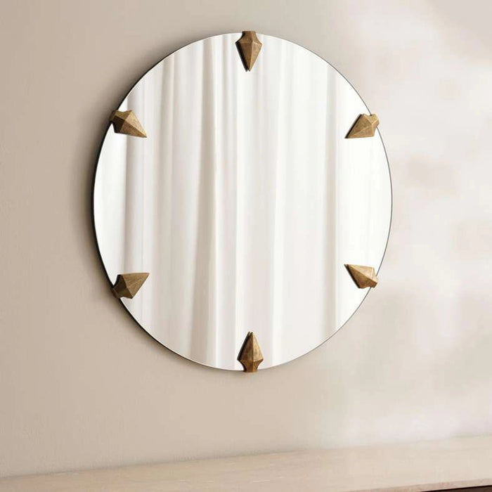Vaso Handmade Aluminium Round Wall Mirror 76X3X76 - Gold