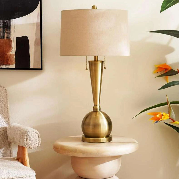 Vassily E-27 Metal Table Lamp Dia 40.5X79Cm - Antique Brass
