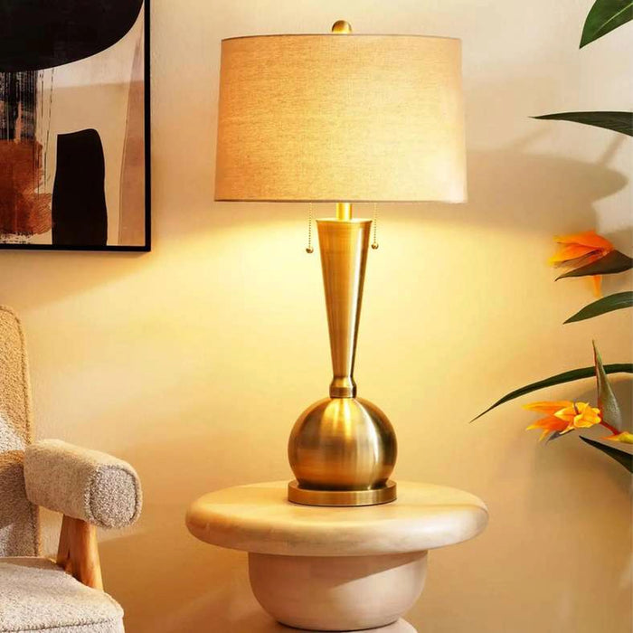 Vassily E-27 Metal Table Lamp Dia 40.5X79Cm - Antique Brass