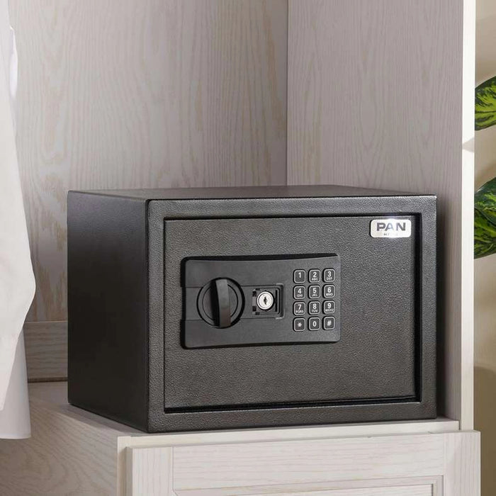 Vaultis Electronic Safe With 3 Indicator Light - 25X35X25 Cm- Black