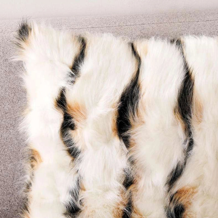 Vedrina Fur Filled Cushion 50X50Cm - Cream