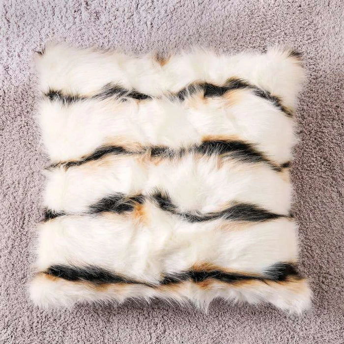 Vedrina Fur Filled Cushion 50X50Cm - Cream