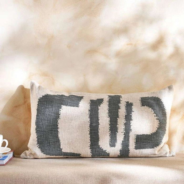 Vega Printed Filled Cushion 35X60Cm - Black
