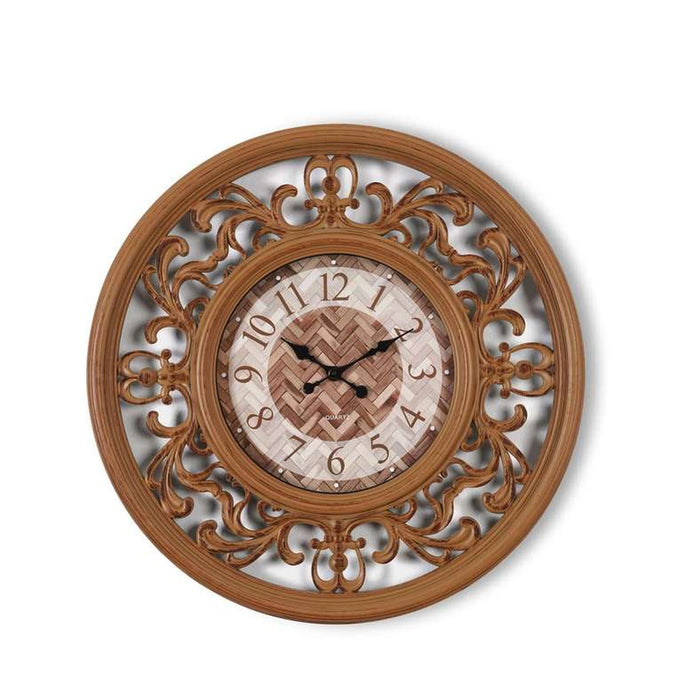 Vega Wall Clock 76.2X76.2X6.3Cm- Brown